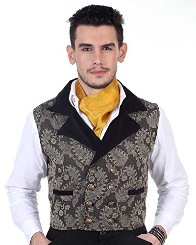 ThePirateDressing Steampunk Victorian Gothic Punk Vampire Brocade Double Breasted Waistcoat Costume C1324 [Medium] steampunk buy now online