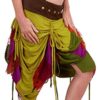 Ragged Pixie Skirt, Steampunk Skirt, Burlesque Psytrance Boho Gypsy Wrap Skirt, Psy Trance Hippie Hippy Festival Goa Doof Clothing (Green) steampunk buy now online