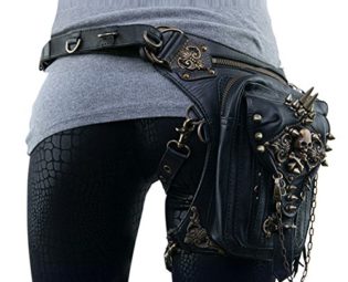 Retro Bag Steam Punk Retro Rock Gothic Goth Shoulder Waist Bags Packs Victorian Style for Women Men + Leg Thigh Holster Bag steampunk buy now online