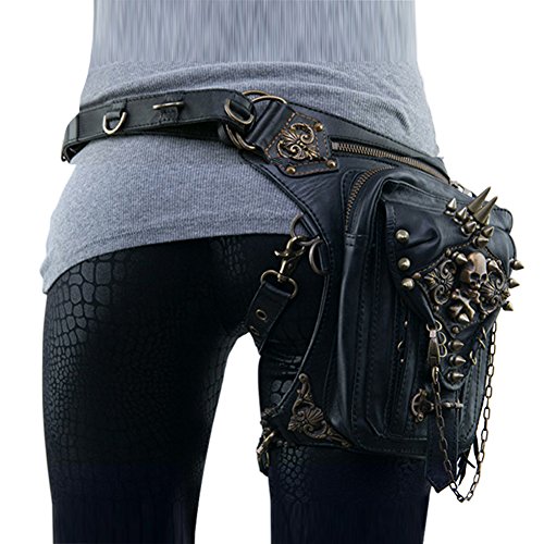 Retro Bag Steam Punk Retro Rock Gothic Goth Shoulder Waist Bags Packs Victorian Style for Women Men + Leg Thigh Holster Bag steampunk buy now online