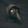 Plague Doctor Mask Leather Black, Medieval Bird Mask, Steampunk Masquerade Halloween Mask by ZiLeathercraft steampunk buy now online