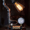 Handmade Industrial/Steampunk table lamp with Boiler and Gauge Detail by AJMetalAndLight steampunk buy now online