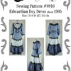 Edwardian Day Dress about 1905 with a Turtleneck Sewing Pattern #0916 Size US 8-30 (EU 34-56) PDF Download by BlackSnailPatterns steampunk buy now online