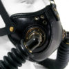 STEAMPUNK LEATHER Mask black leather Double Respirator Raider design by MannAndCo steampunk buy now online