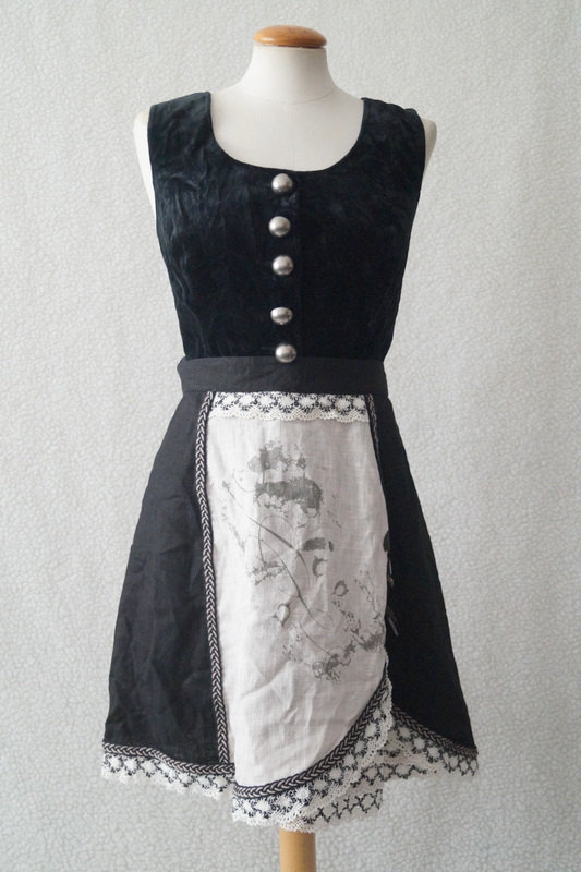 Vintage German black victorian steampunk buckle lagenlook skirt 12-14 by pinupsandheroes steampunk buy now online