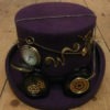 Steampunk Willy Wonka 100% Wool Purple Top Hat Time Pocket Watch Clocks Wheels Goggles Golden Ticket Monocle Festivals Cosplay Burning Man by Mad4Hats steampunk buy now online