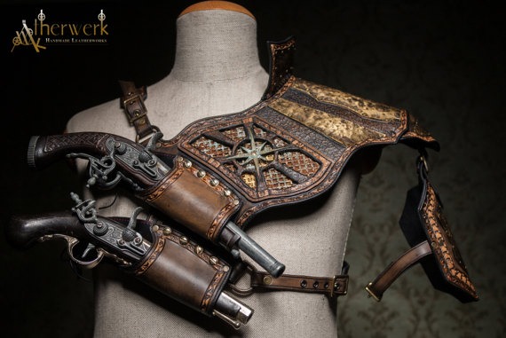 Ornate Steampunk, Pirate, Steamketeer, Armor by lederatelierberlin steampunk buy now online