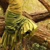 Steampunk skirts, Fairy clothing, Green Gypsy skirt, Funky clothes for her, Festival fashion for women, Bustle wear, Goa style, Hippie chic by DeviClothing steampunk buy now online