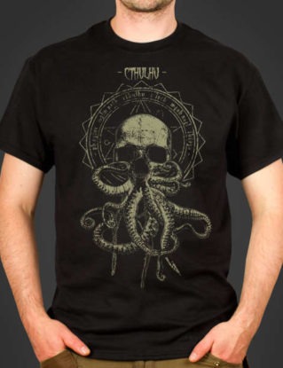 Cthulhu Cultist - A Call of Cthulhu inspired Men's horror themed t-shirt, screen printed by hand by GrumpyGeeks steampunk buy now online