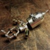 Robot unique handmade steampunk silver pendant OOAK by JenyartUnique steampunk buy now online