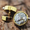18K Steampunk Cufflinks Cuff Links - LONGINES Watch Movements TORCH SOLDERED - Elegant Bright Silver Oval Birthday Wedding Anniversary Gift by kennethwooddesign steampunk buy now online