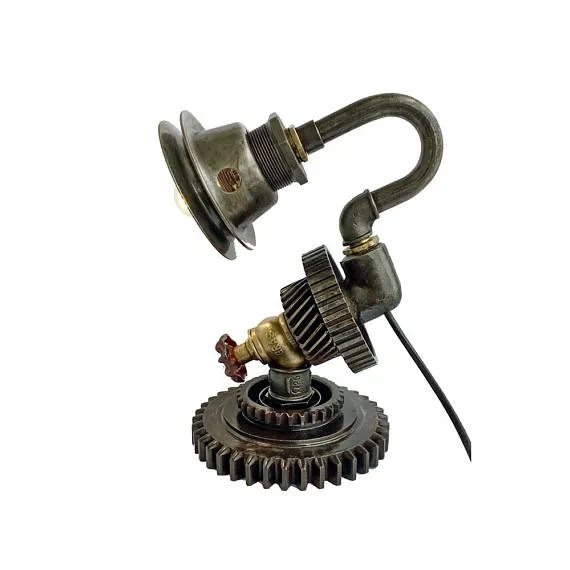 Home goods table lamps, Iron pipe lights, Steampunk lighting ideas, Table desk lamp, Retro industrial lights, Unique lamps, Edison bulb lamp by DesignerLight steampunk buy now online
