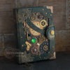 Dark green Steampunk journal "If there is no time" A6 blank notebook diary by nilminova steampunk buy now online