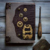 Steampunk Leather Journal Handmade Brown Leather Journal Travel Journal Notebook Diary by MananaBooks steampunk buy now online