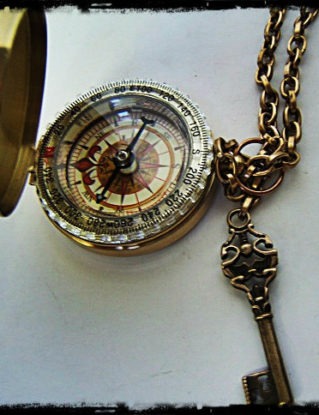 Fully Functional 3" Brass compass, Steampunk, Nautical, Father's day, Graduation gift, Groomsmen gift, costume, cosplay, Burning Man by OntheWingsofSteam steampunk buy now online