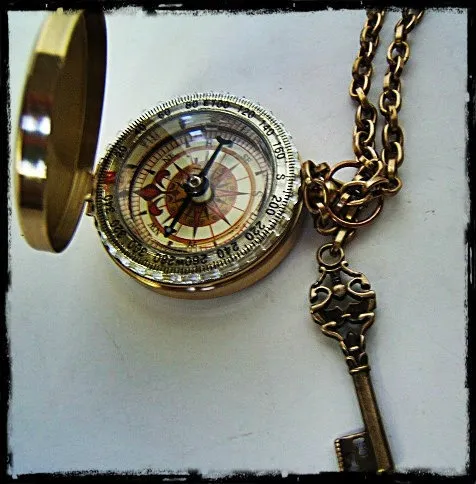 Fully Functional 3" Brass compass, Steampunk, Nautical, Father's day, Graduation gift, Groomsmen gift, costume, cosplay, Burning Man by OntheWingsofSteam steampunk buy now online