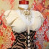 Waist 26 to 28-Punk Rock Zebra Print Underbust Corset by damselinthisdress steampunk buy now online