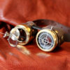 Steampunk Goggle brass and brown with IRIS eye piece and magnifiers by steambaby steampunk buy now online