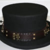 Adjustable Leather STEAMPUNK HAT BAND With Swing Bag Clasps by SteampunkAndLeather steampunk buy now online