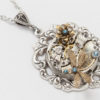 Steampunk Necklace with Vintage Pocket Watch on Silver Filgree Heart Pendant Featuring a Gold Dragonfly, Flower & Blue Crystal Jewelry Gift by steampunknation steampunk buy now online