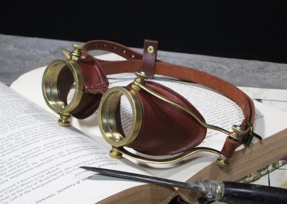 Steampunk Goggles Brass Goggles Steam Punk Glasses Victorian Cosplay LARP by BrazenDevice steampunk buy now online