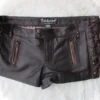 leather steampunk shorts brown purple leather laceup shorts biker pixie style burning man by EnchantedClothing steampunk buy now online