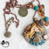 polymer clay necklace / steampunk Alice / disney / princess / clay by ZingaraCreativa steampunk buy now online
