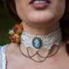 White Victorian Choker by NebulaXcrafts steampunk buy now online