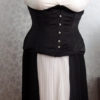Real double row steel boned underbust corset from satin. Real waist training corset for tight lacing. Plus size, underwear, wedding corset by Corsettery steampunk buy now online