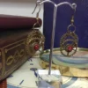 Cog Earrings Steampunk Inspired - Bronze with a touch of red by InspiredbySteamPunk steampunk buy now online