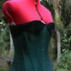 Green Taffeta Steel Boned Corset by Northwic steampunk buy now online