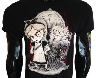 Gothic Alice T-Shirt wonderland dark evil mad nightmare steampunk cheshire cat by Afterlightclothing steampunk buy now online