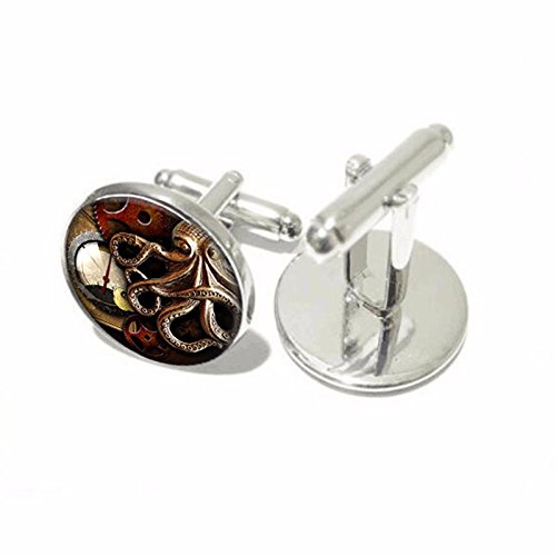 SteamPunk Glass Cosplay Cufflinks (Octopus) steampunk buy now online
