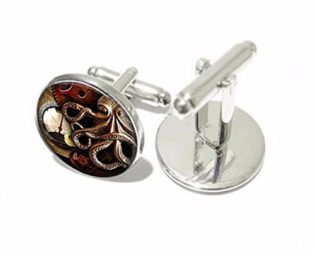 SteamPunk Glass Cosplay Cufflinks (Octopus) steampunk buy now online