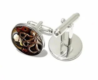 SteamPunk Glass Cosplay Cufflinks (Octopus) steampunk buy now online