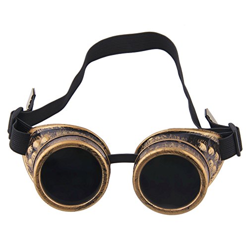 TRIXES Adjustable Steampunk Goggles Party Accessory Fancy Dress Metallic Brass steampunk buy now online
