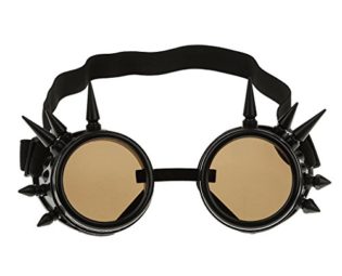 Vintage Gothic Steampunk Goggles Cosplay Photo Props Fancy Dress Costume SunGlasses - Black steampunk buy now online