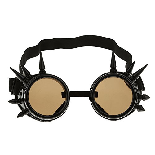 Vintage Gothic Steampunk Goggles Cosplay Photo Props Fancy Dress Costume SunGlasses - Black steampunk buy now online