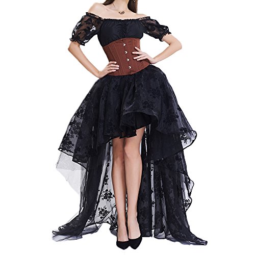 UBAGER Gothic Skirts Steampunk Vintage Skirts Asymmetric skirts for Women (XL=UK 12-14) steampunk buy now online