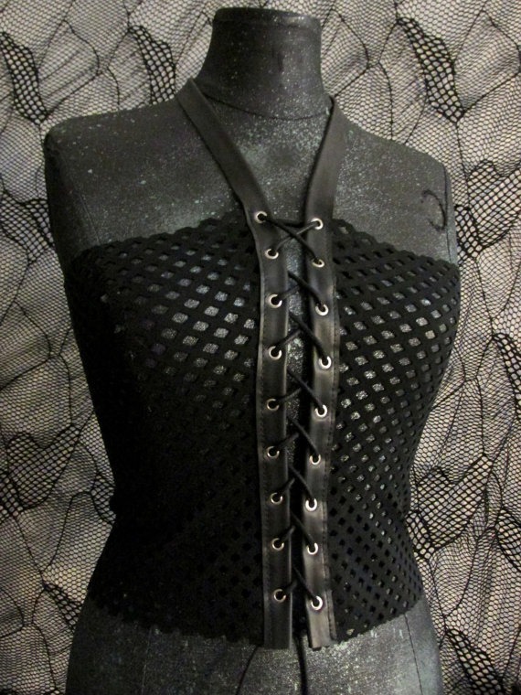 Apocalyptic Style Mesh Top by NiKiNGA steampunk buy now online