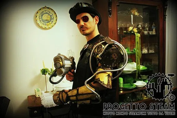 Steampunk Fantasy Medieval Vampire armor arm Cosplay by ProgettoSteam steampunk buy now online