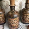 Steampunk Bottle. Gothic Bottle. Goth. Steampunk Alice in Wonderland Bottle. Drink Me Bottle. Gothic Home Decor. Alice in Wonderland Decor. by RubyAliceandMe steampunk buy now online