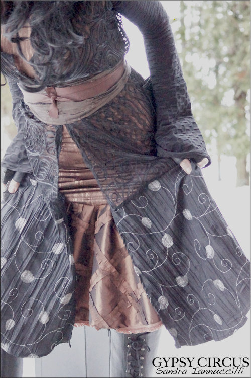Obi Belt - Belt - Copper Brown Taffeta - Wrap around Belt - Bohemian Gypsy Style - Sexy - Clothing Accessory - Handmade Fashion - ONE SIZE by GypsyCircus steampunk buy now online