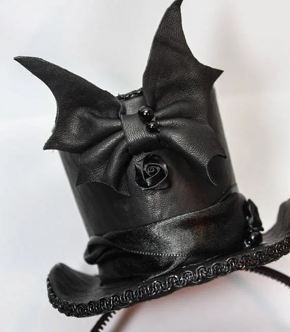 Mini hat Bat Mad Hatter steampunk cosplay lolita gothic festival by DollsThell steampunk buy now online
