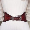 Waist belt, leather, single piece, handmade, Art Deco, Victorian. Size 66-93cm by lederatelierberlin steampunk buy now online
