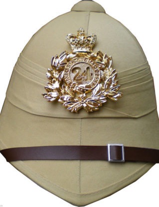 24th Regiment Pith Helmet with Badge Plate British Boer Zulu War Khaki Sand Historical Reenactment Victorian Steampunk Hat by ELeisureStore steampunk buy now online