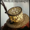 Mini Top Hat, Steampunk Hat, Vintage Coffee labels, Ready to ship Now! Brim Measures 15cm Crown 12cm by Headology101 steampunk buy now online