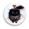 Clockwork (Exploding) Kitten Oolong Magnet: Watercolour Black Cat by ClockworkArtShop steampunk buy now online