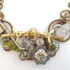 Steampunk Airplane Bib Statement Necklace in Green Adjustable Length #1467 by WireandWings steampunk buy now online Steampunk Airplane Bib Statement Necklace in Green Adjustable Length #1467 by WireandWings steampunk buy now online