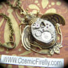 Steampunk Bug Necklace Rustic Bug Pendant Steampunk Necklace Vintage Watch Movement Gothic Victorian Antiqued Brass Rustic Finish NEW by CosmicFirefly steampunk buy now online